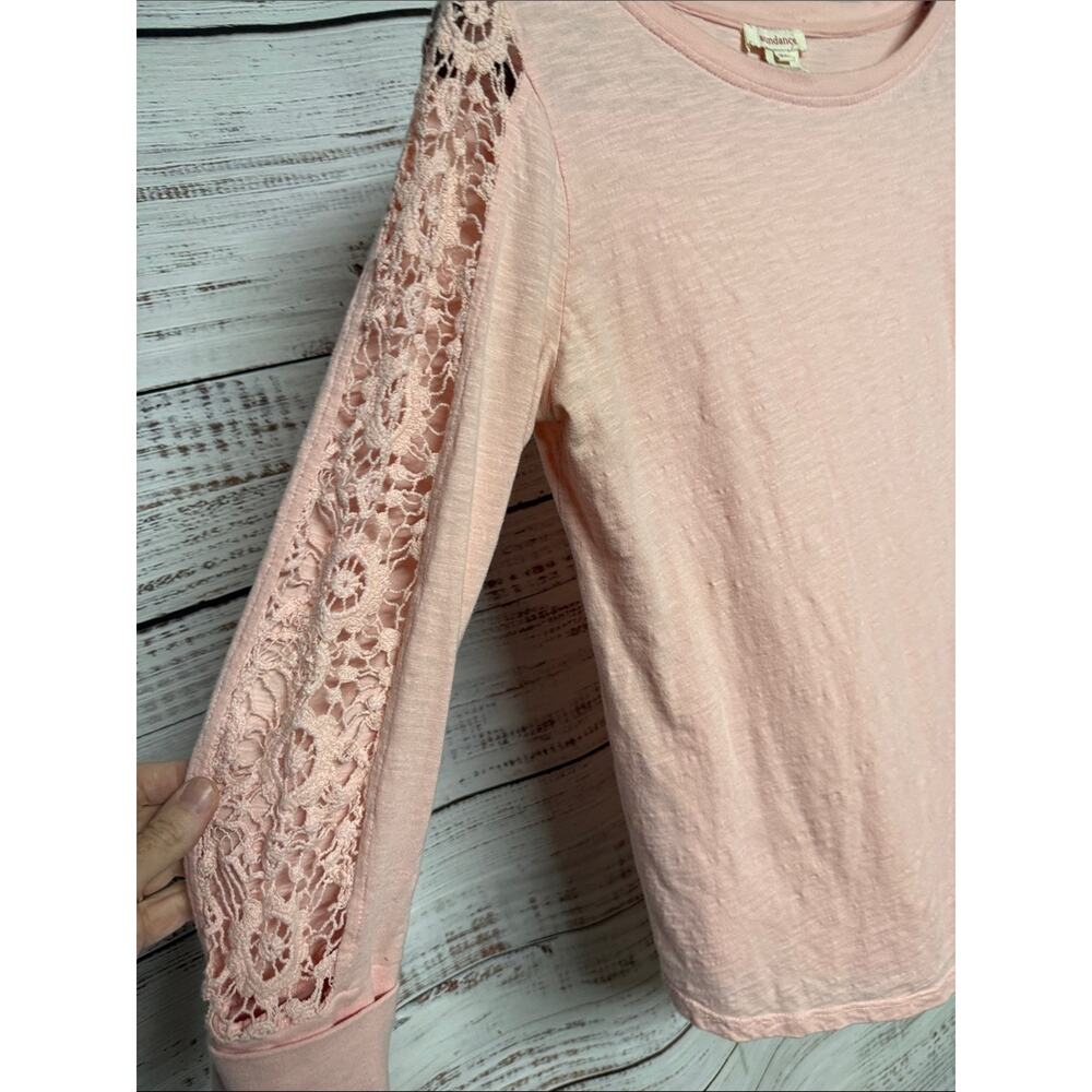 Sundance Long Sleeve Thermal with Lace Work Pink XS - Picture 4 of 6